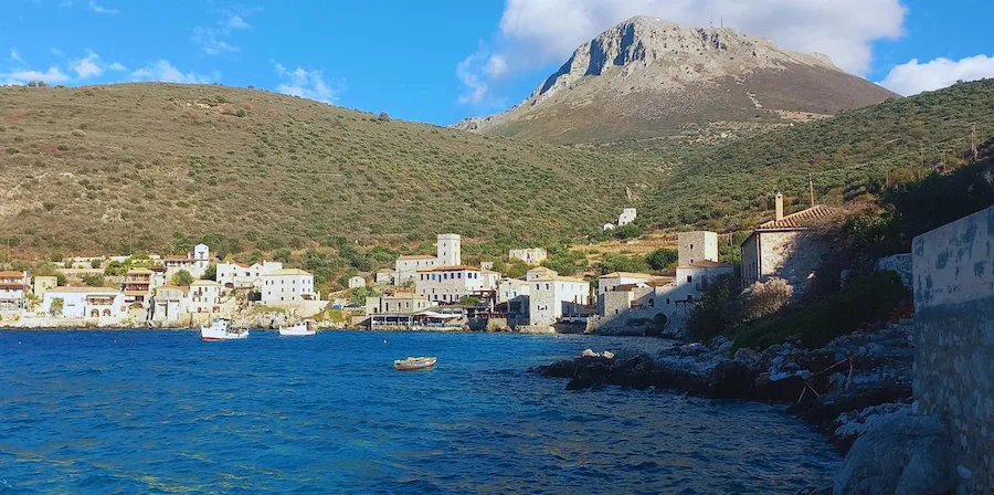 The scenic seaside village of Limeni